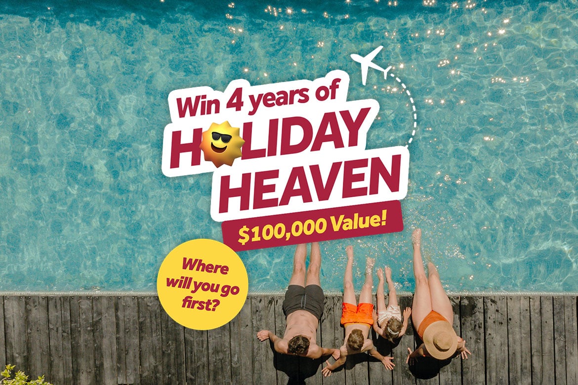 Take four huge holidays in four years!